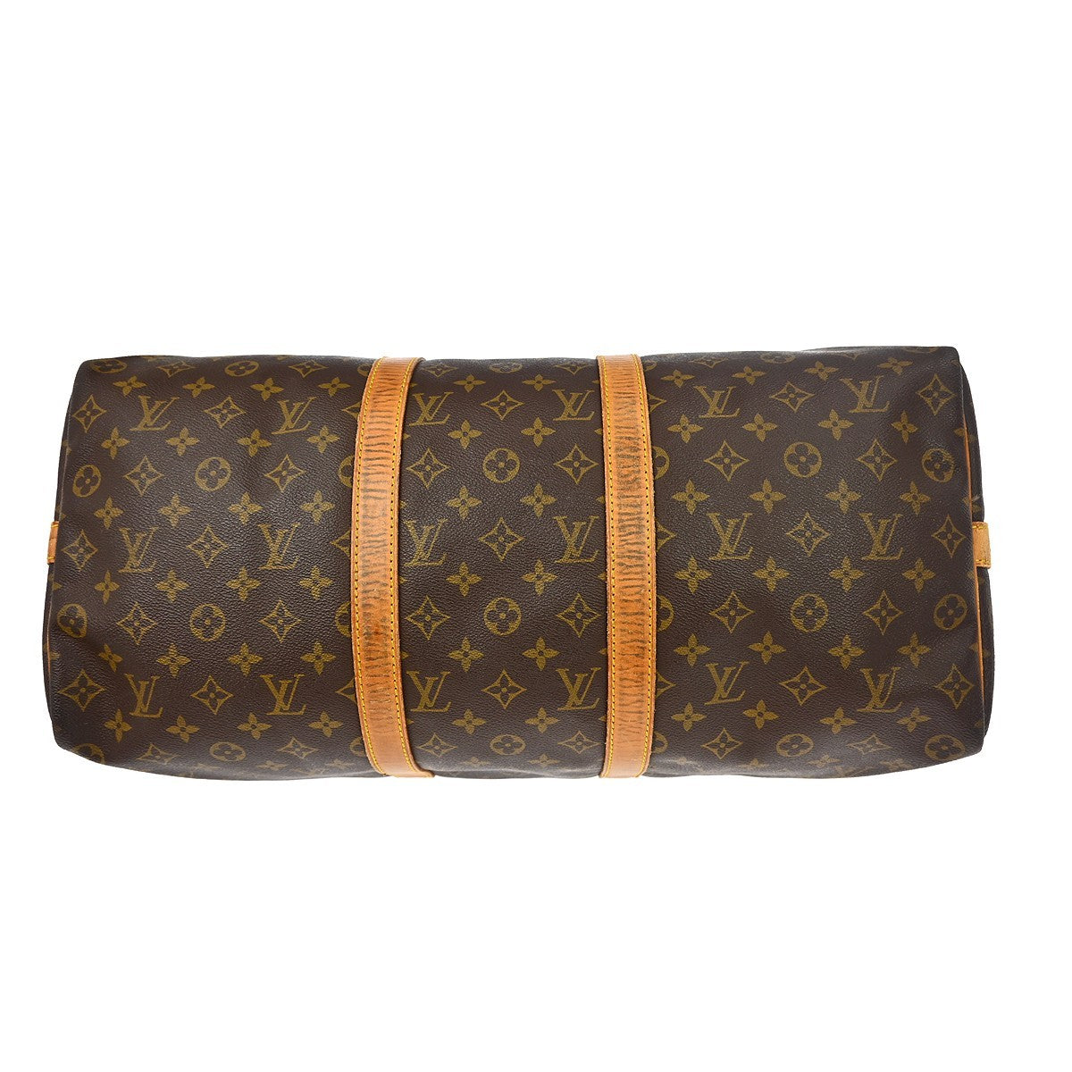 Louis Vuitton Keepall Bandouliere Bag Monogram Canvas Brown Canvas Travel Bag