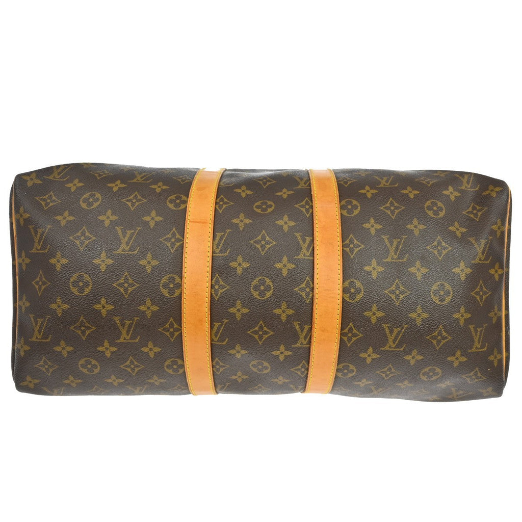 Louis Vuitton Keepall Bag Monogram Canvas Brown Canvas Travel Bag