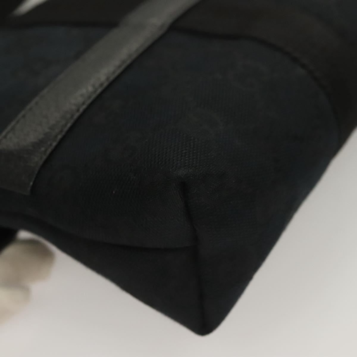 Gucci Buckle Belt Bag Gg Canvas Black Canvas Bag (Pre-Owned)