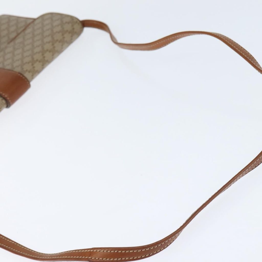Celine Vintage Macadam Shoulder Bag Canvas And Leather Beige Canvas Shoulder Bag Bag
