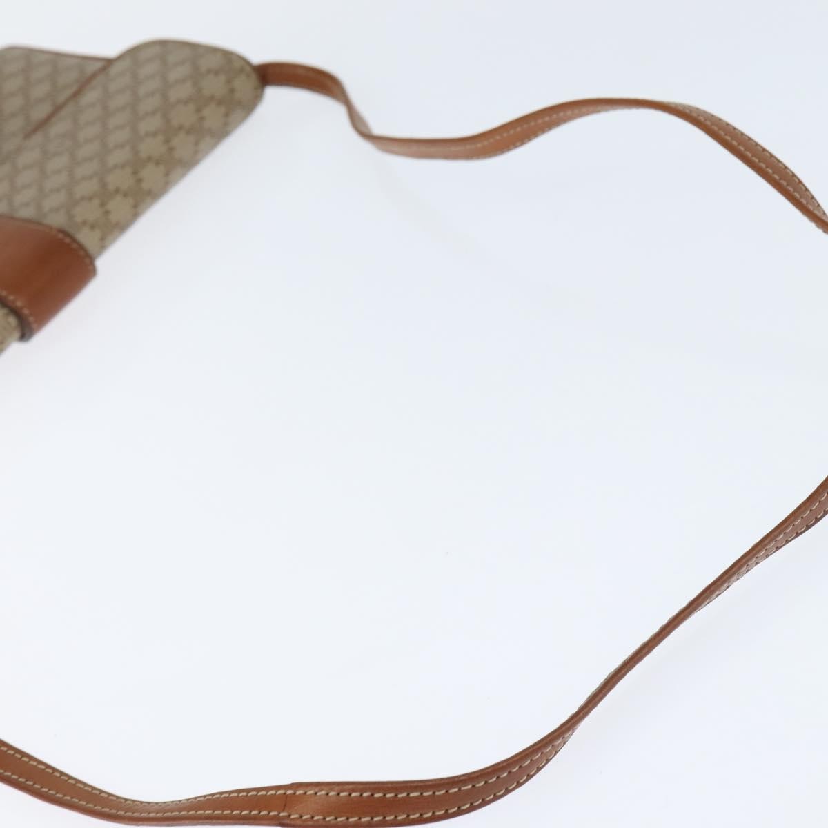 Celine Vintage Macadam Shoulder Bag Canvas And Leather Beige Canvas Shoulder Bag Bag