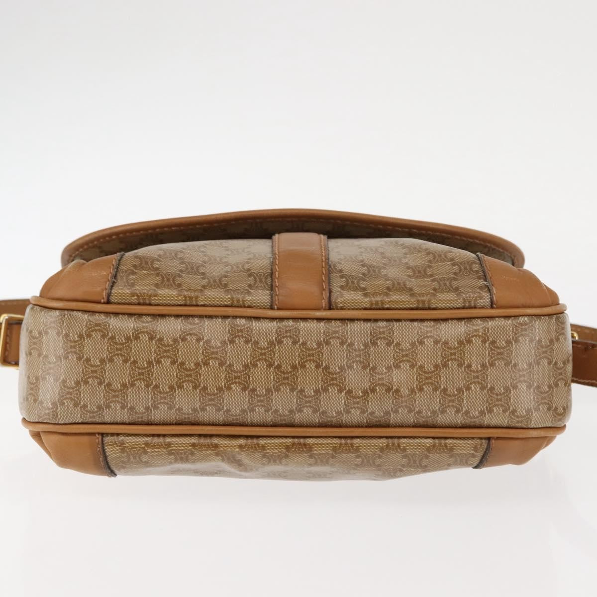 Celine Macadam Shoulder Bag Pvc Leather Beige Pvc,Canvas Bag