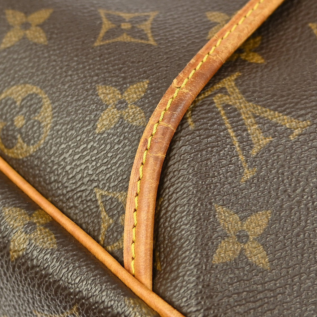 Louis Vuitton Deauville Handbag Monogram Canvas Brown Canvas Handbag