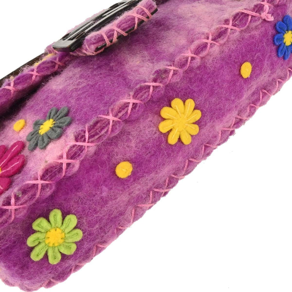 Fendi Baguette Bag Patent Purple Felt,Leather Handbag