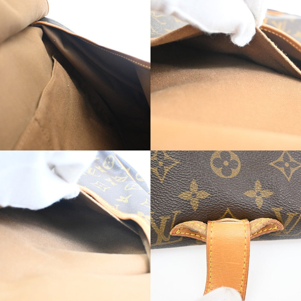 Louis Vuitton Saumur Handbag Monogram Canvas Brown Canvas Shoulder Bag