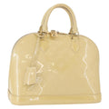 Louis Vuitton Alma Handbag Patent Leather Beige Patent_Leather Handbag