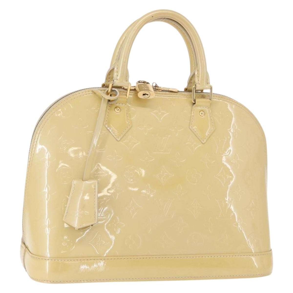Louis Vuitton Alma Handbag Patent Leather Beige Patent_Leather Handbag