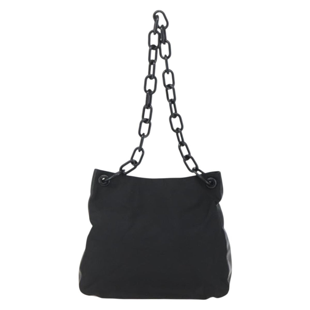 Prada Chain Shoulder Bag Tessuto Black Nylon Shoulder Bag Bag