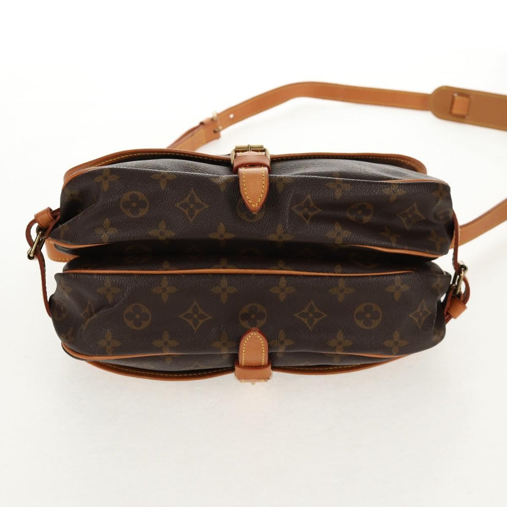 Louis Vuitton Saumur Handbag Monogram Canvas Brown Canvas Shoulder Bag