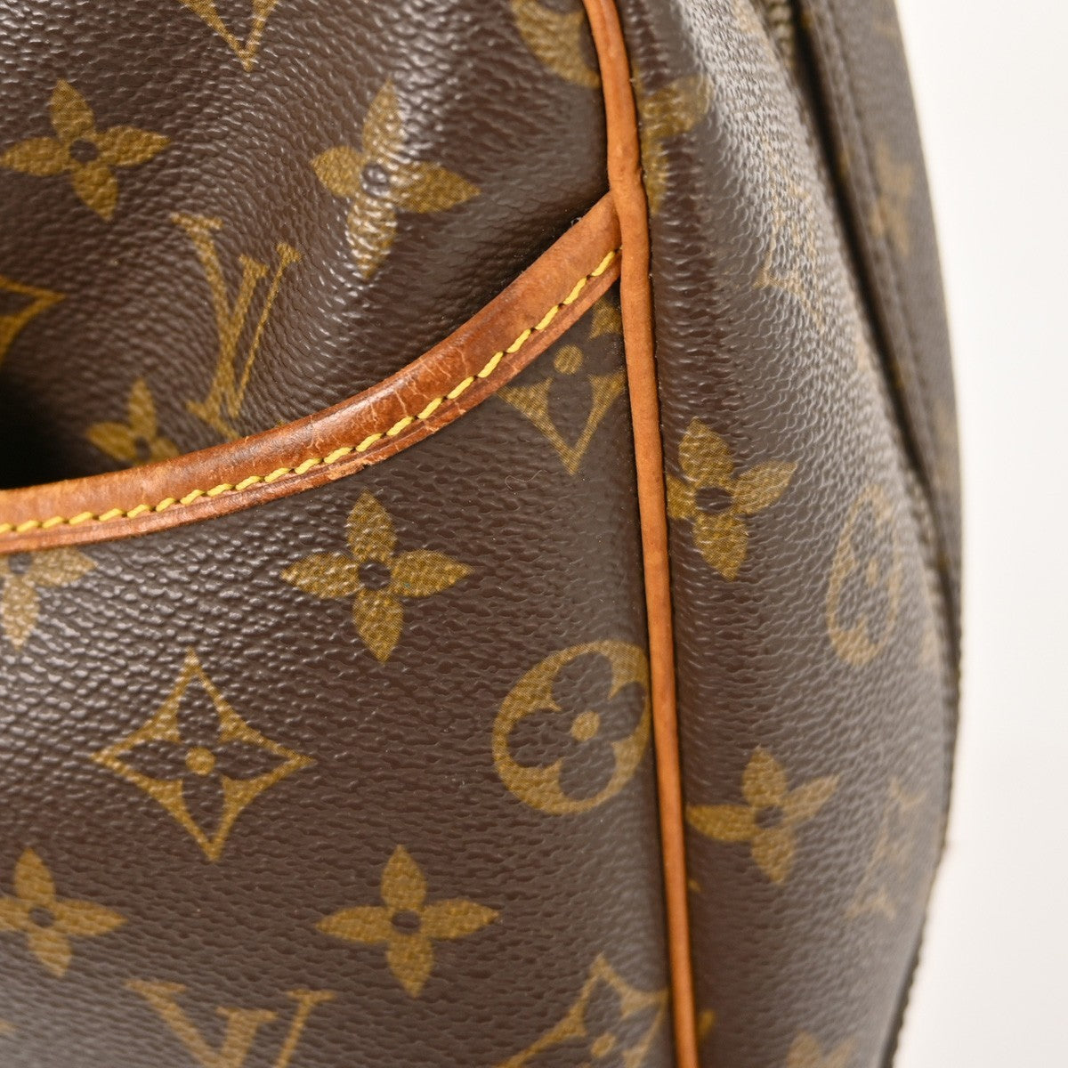Louis Vuitton Deauville Handbag Monogram Canvas Brown Canvas Handbag