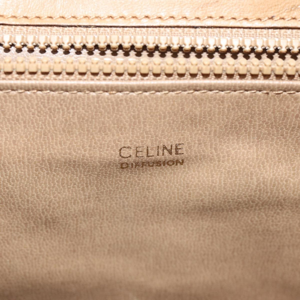 Celine C Macadam Shoulder Bag Canvas Beige Canvas Shoulder Bag Bag