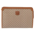 Celine Macadam Pochette Canvas And Leather Beige Canvas Clutche & Pouche Bag