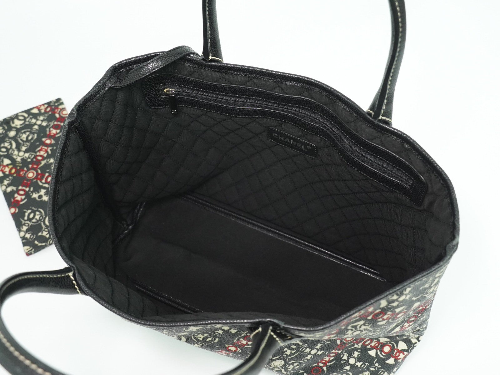 Chanel Optic Coco Tote Printed Coated Canvas With Caviar Multicolour Canvas Tote Bag Bag
