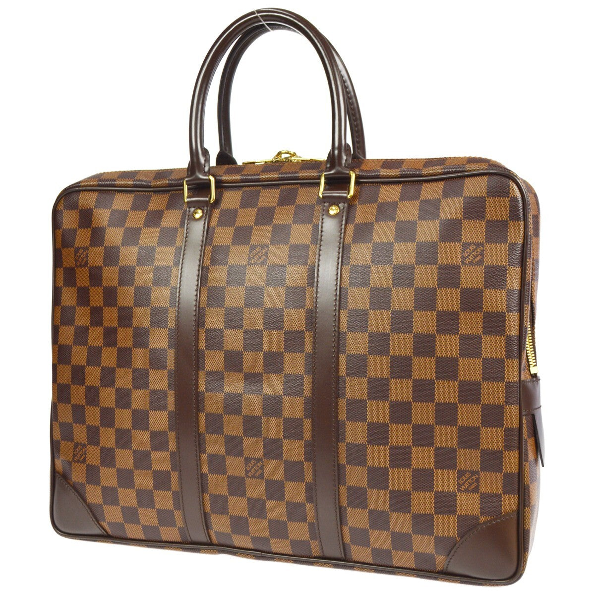 Louis Vuitton Porte-Documents Voyage Briefcase Damier Brown Canvas Briefcase Bag