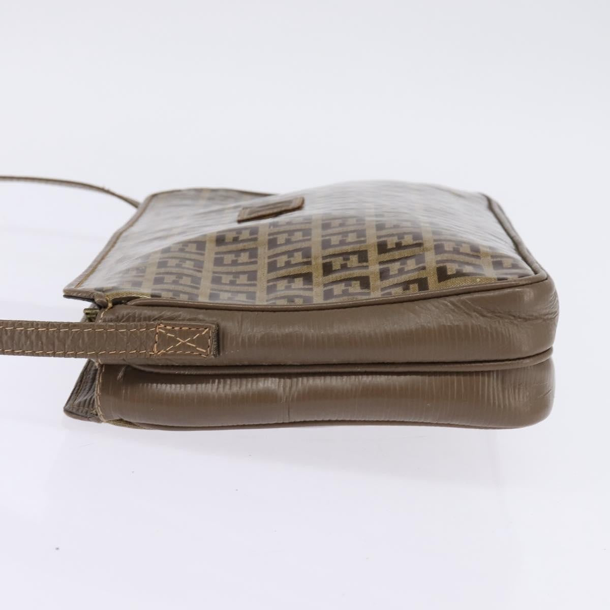 Fendi Vintage Zip Crossbody Bag Zucchino Canvas Beige Canvas Shoulder Bag Bag