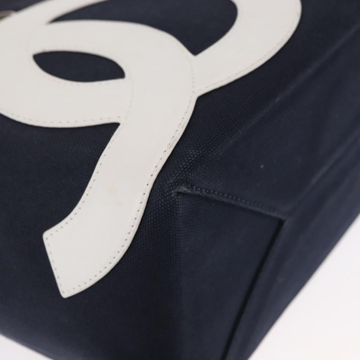 Chanel No.5 Tote Canvas And Leather Navy Canvas Tote Bag Bag
