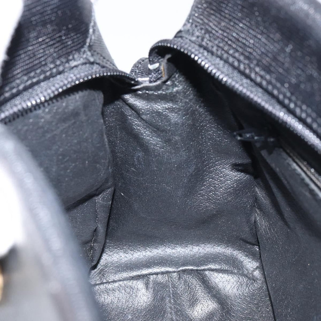 Celine Circle Logo Shoulder Bag Leather Black Leather Shoulder Bag Bag