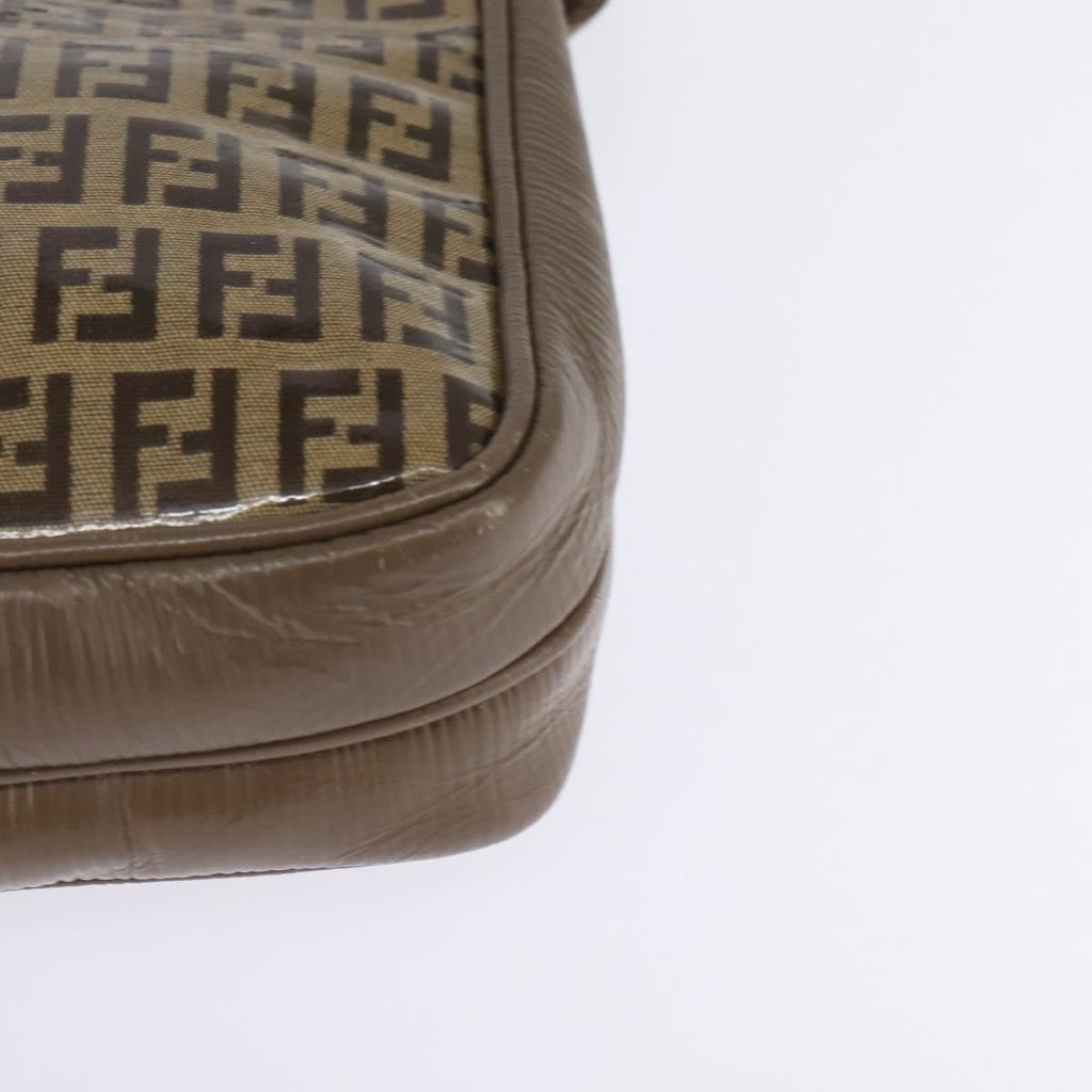 Fendi Vintage Zip Crossbody Bag Zucchino Canvas Beige Canvas Shoulder Bag Bag
