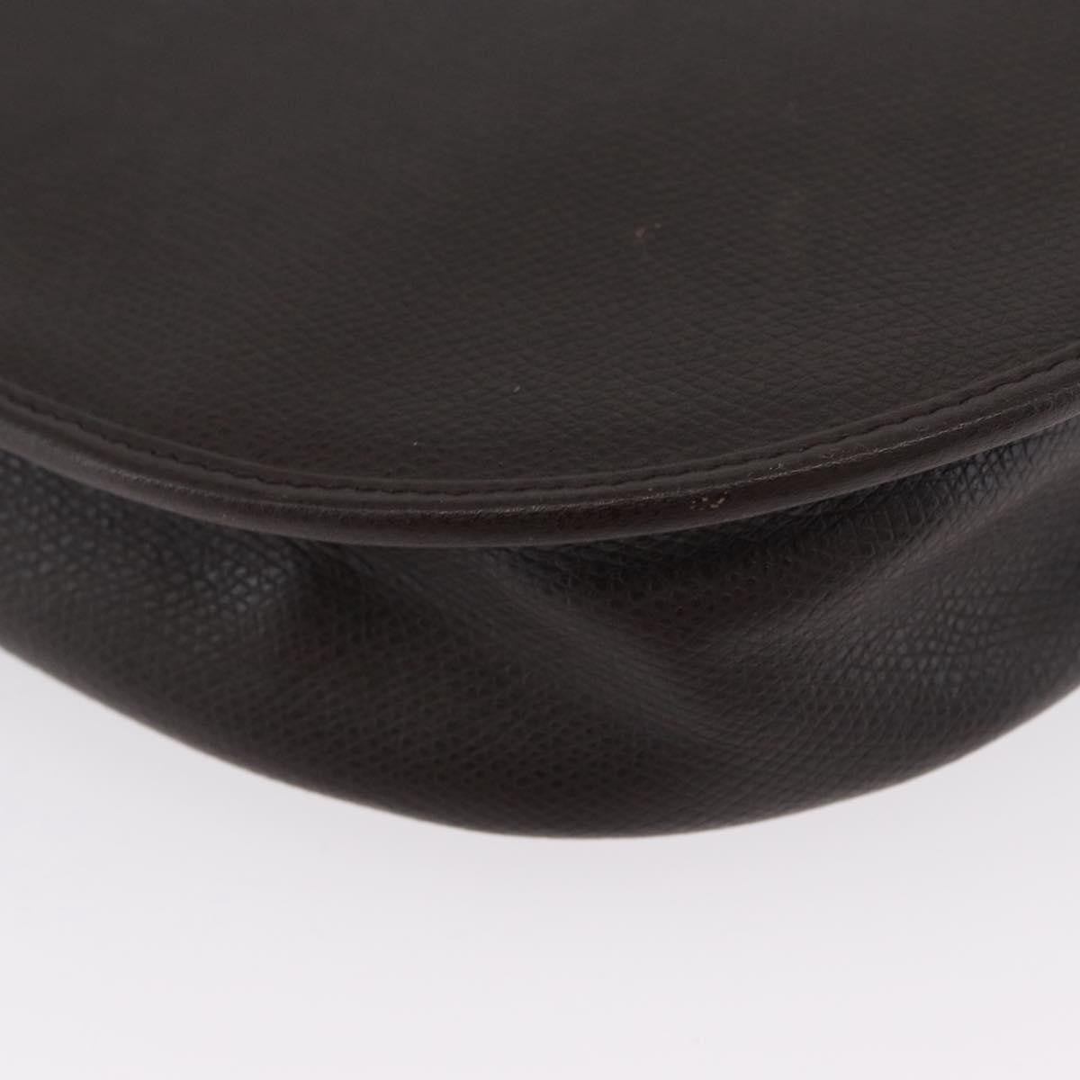 Christian Dior Vintage Cd Logo Shoulder Bag Leather Brown Leather Shoulder Bag Bag (Pre-Owned)