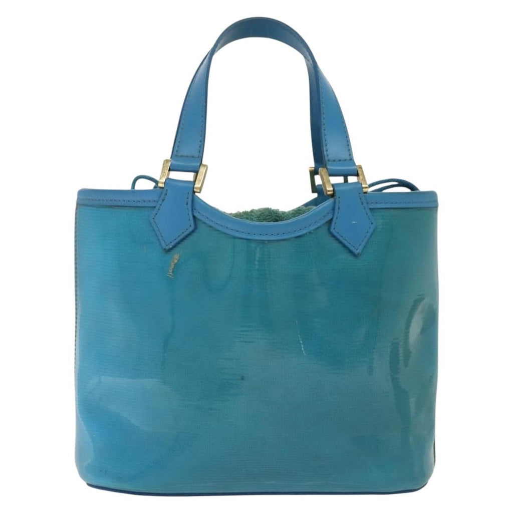 Louis Vuitton Plage Lagoon Bay Handbag Vinyl Epi Leather Blue Leather Bag