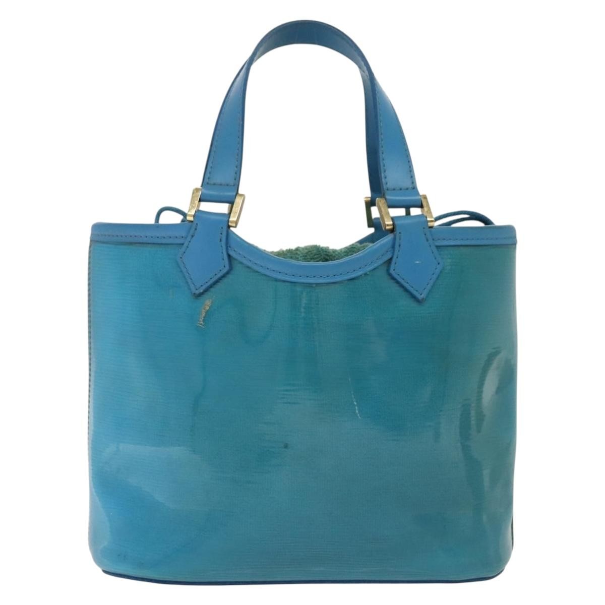 Louis Vuitton Plage Lagoon Bay Handbag Vinyl Epi Leather Blue Leather Bag