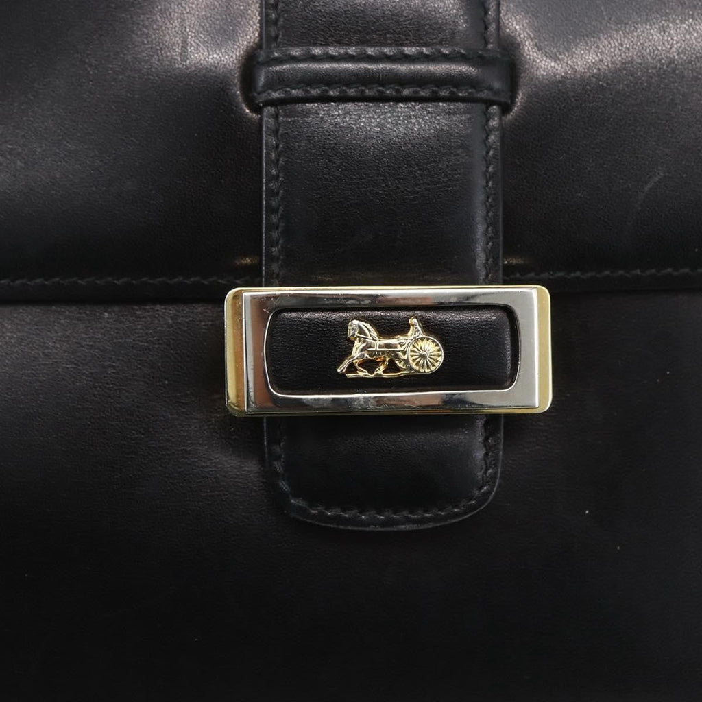 Celine Horse Carriage Shoulder Bag Leather Black Leather Shoulder Bag Bag