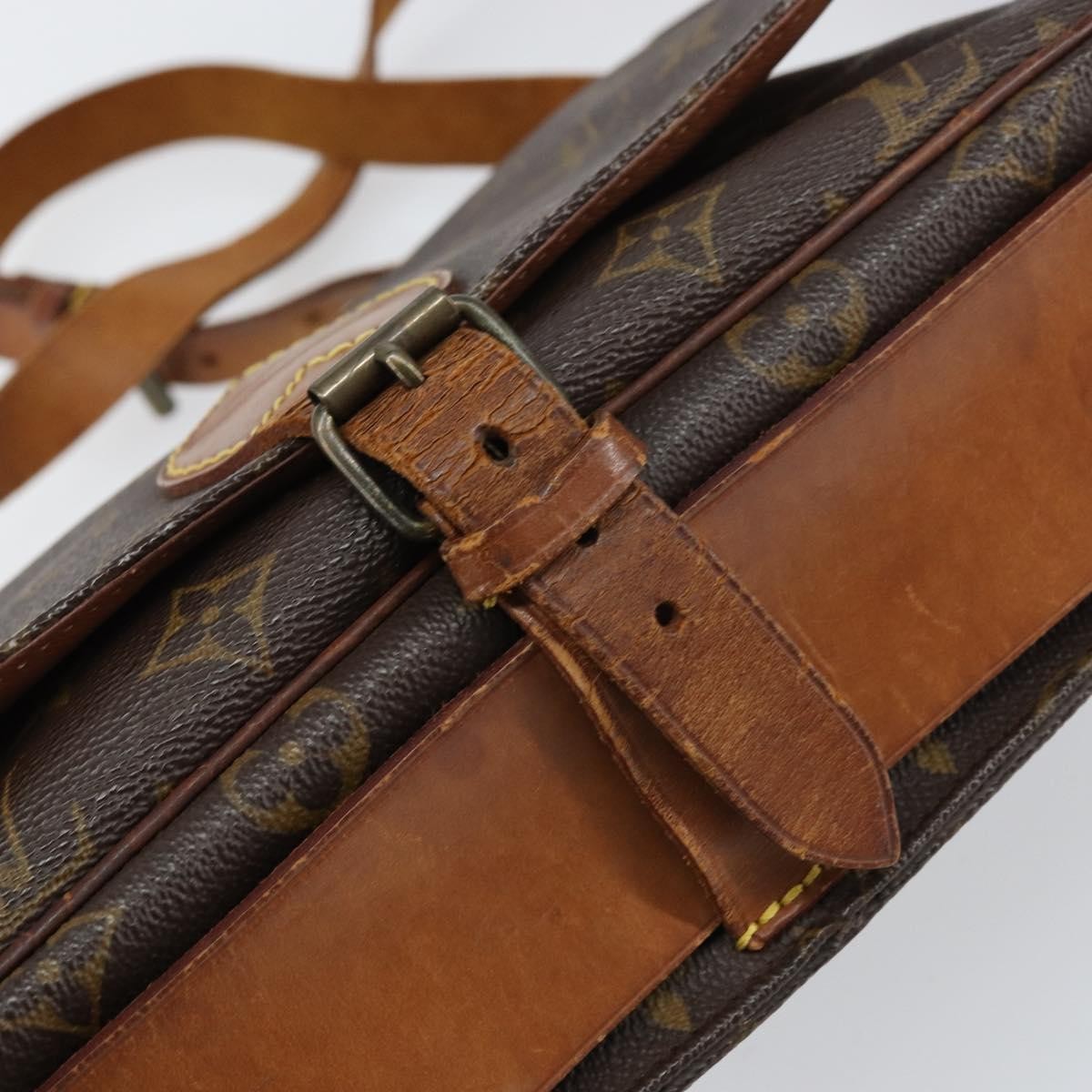 Louis Vuitton Cartouchiere Handbag Monogram Canvas Brown Canvas Shoulder Bag