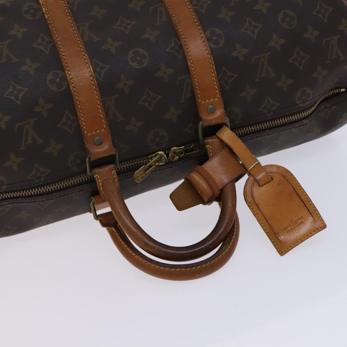 Louis Vuitton Keepall Bag Monogram Canvas Brown Canvas Travel Bag