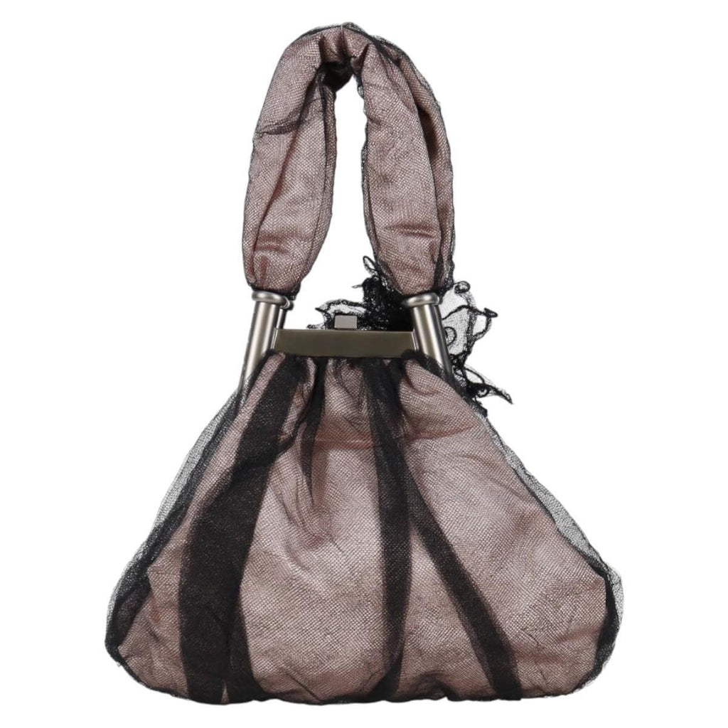 Chanel Drawstring Bucket Bag Chevron Patchwork Canvas Pink Nylon Bag
