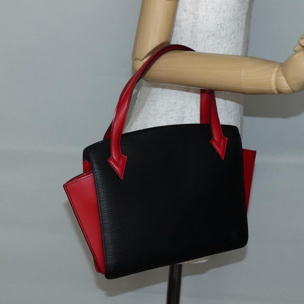 Louis Vuitton Varenne Handbag Epi Leather Black Leather Bag