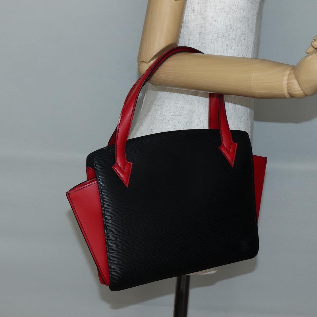 Louis Vuitton Varenne Handbag Epi Leather Black Leather Bag