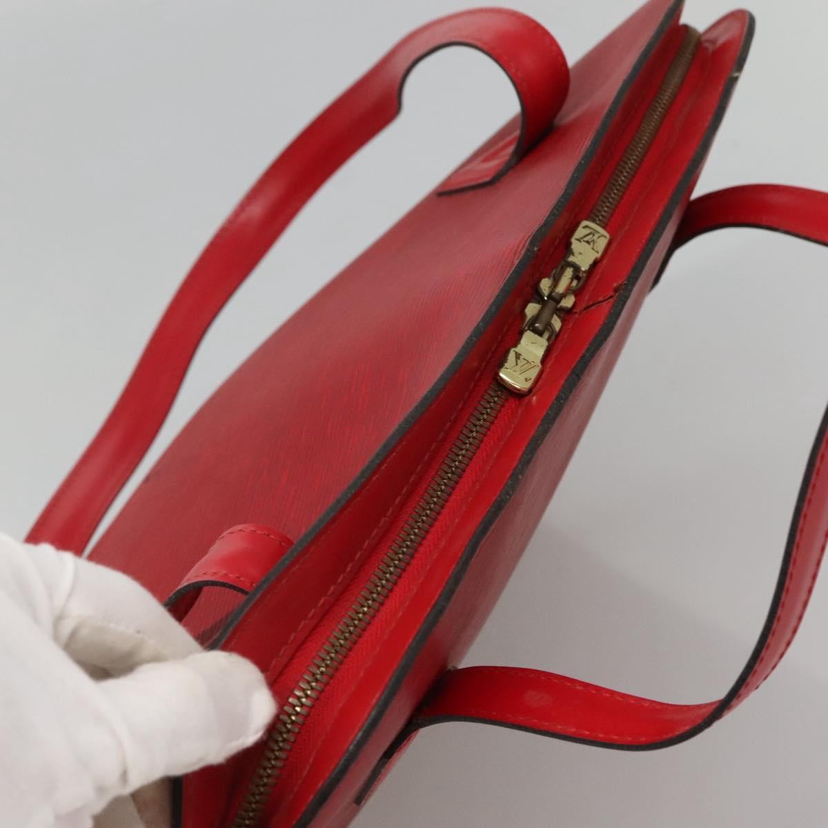 Louis Vuitton Lussac Handbag Epi Leather Red Leather Shoulder Bag