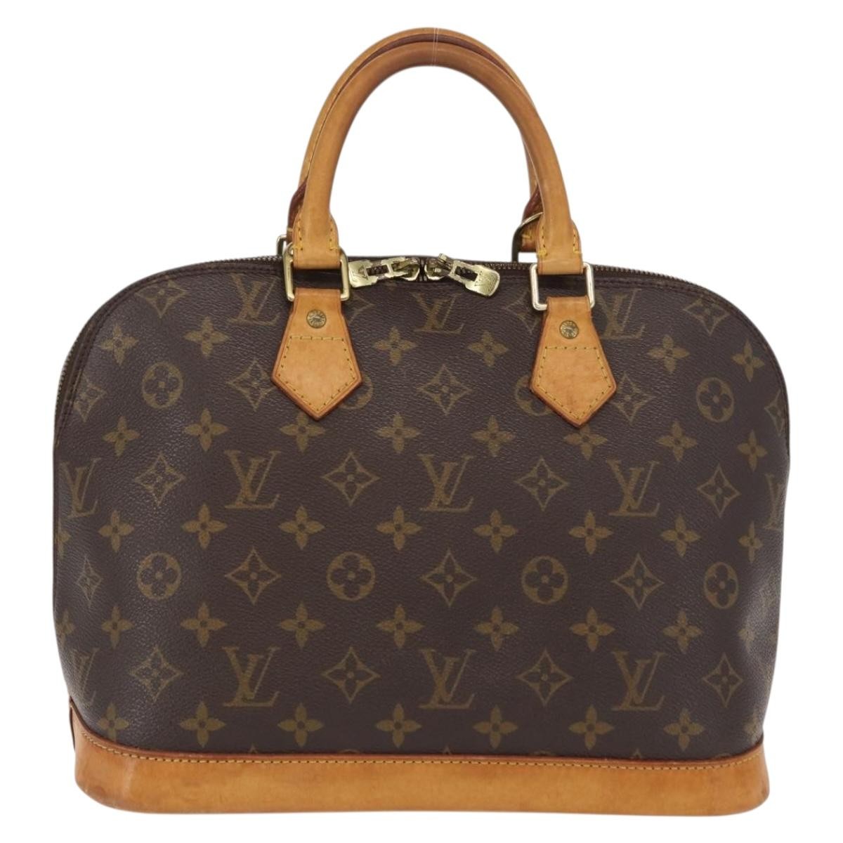 Louis Vuitton Alma Handbag Monogram Canvas Brown Canvas Handbag