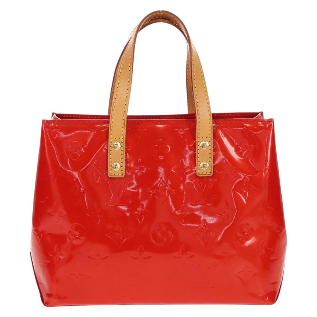 Louis Vuitton Reade Handbag Monogram Vernis Red Patent_Leather Handbag