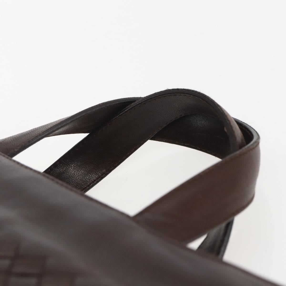 Bottega Veneta Intrecciato Handbag Leather Brown Leather Handbag