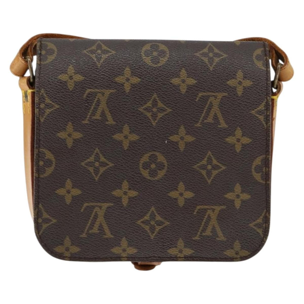Louis Vuitton Cartouchiere Handbag Monogram Canvas Brown Canvas Shoulder Bag