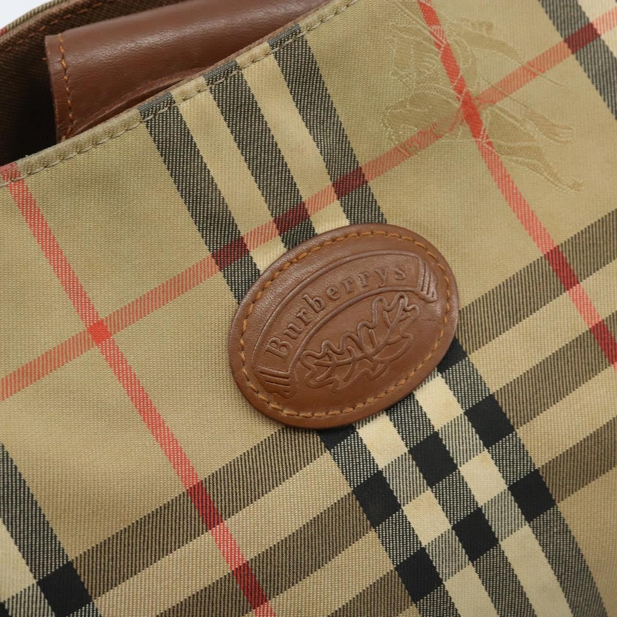 Burberry Nova Check Shoulder Bag Canvas And Leather Beige Canvas Shoulder Bag