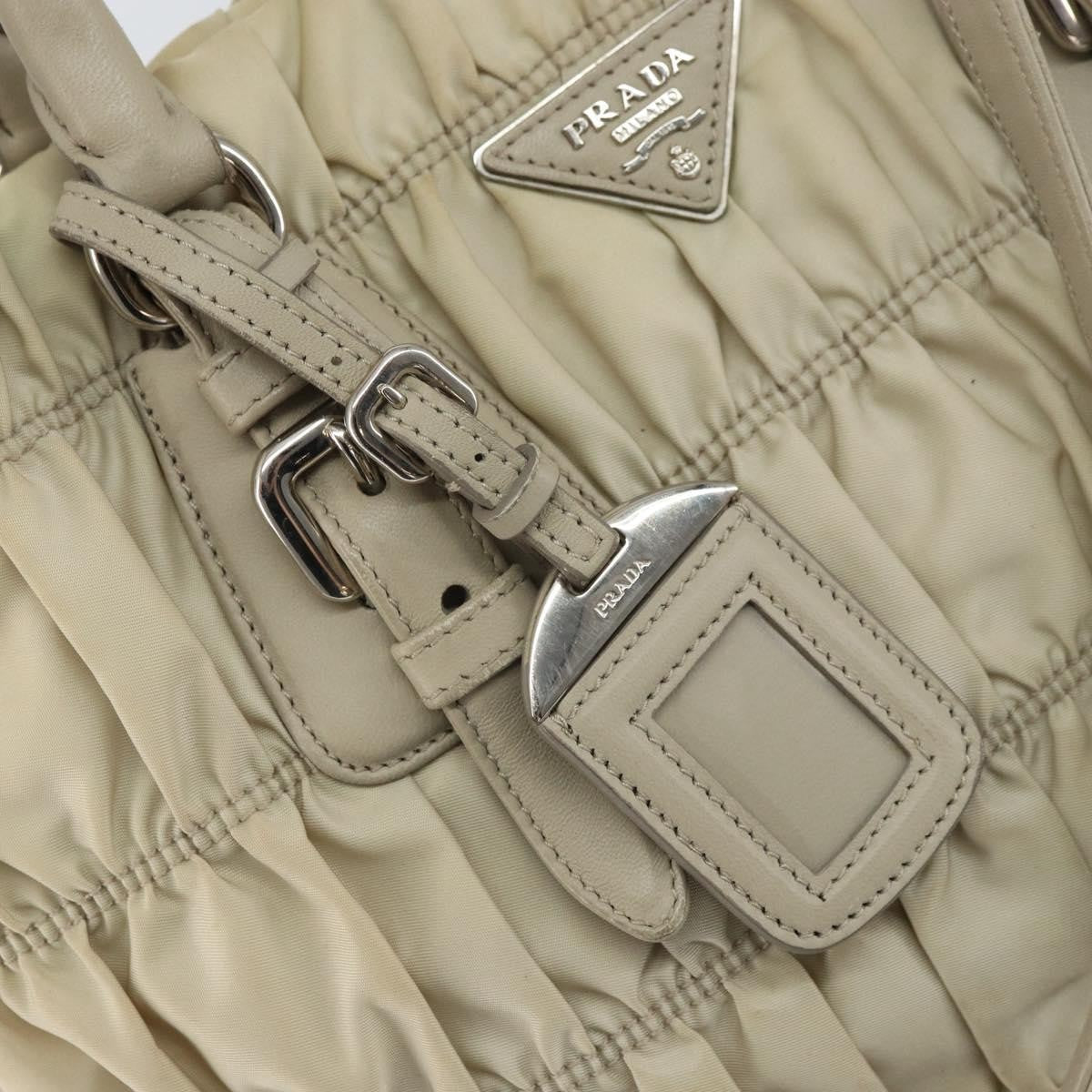 Prada Gaufre Convertible Tote Tessuto Beige Nylon Tote Bag Bag