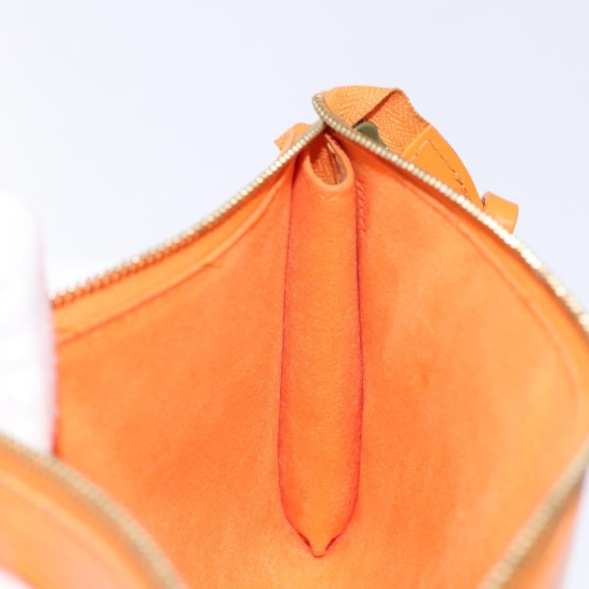 Louis Vuitton Pochette Accessoires Epi Leather Orange Leather Clutche & Pouche Bag