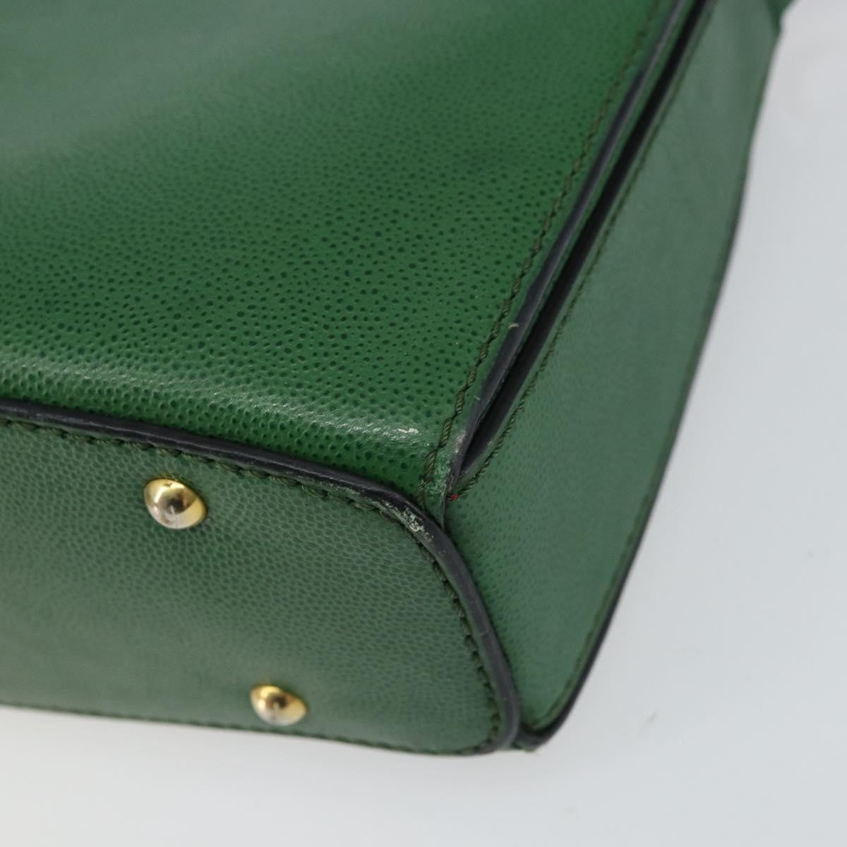 Celine Vintage Shoulder Bag Leather Green Leather Shoulder Bag Bag