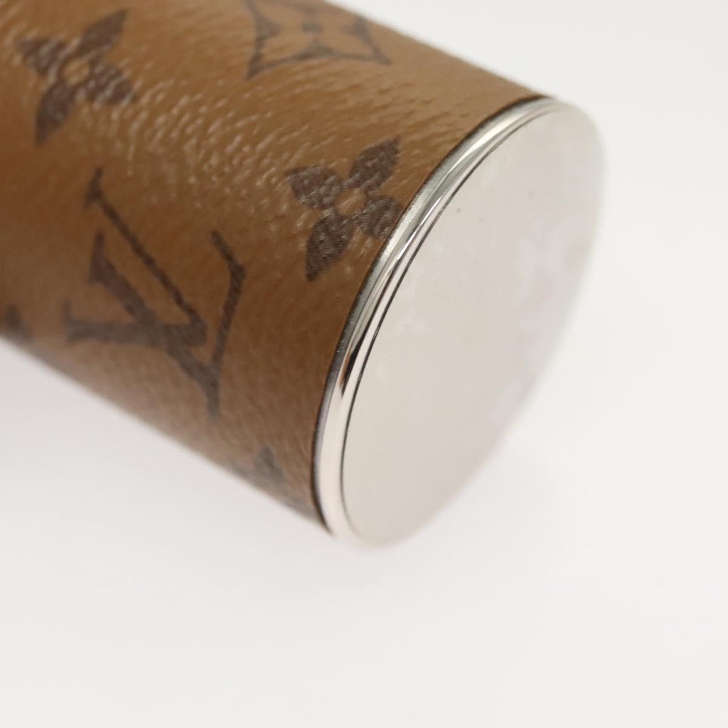 Louis Vuitton Lipstick Case On Chain Reverse Monogram Canvas Brown Canvas Clutche & Pouche Bag