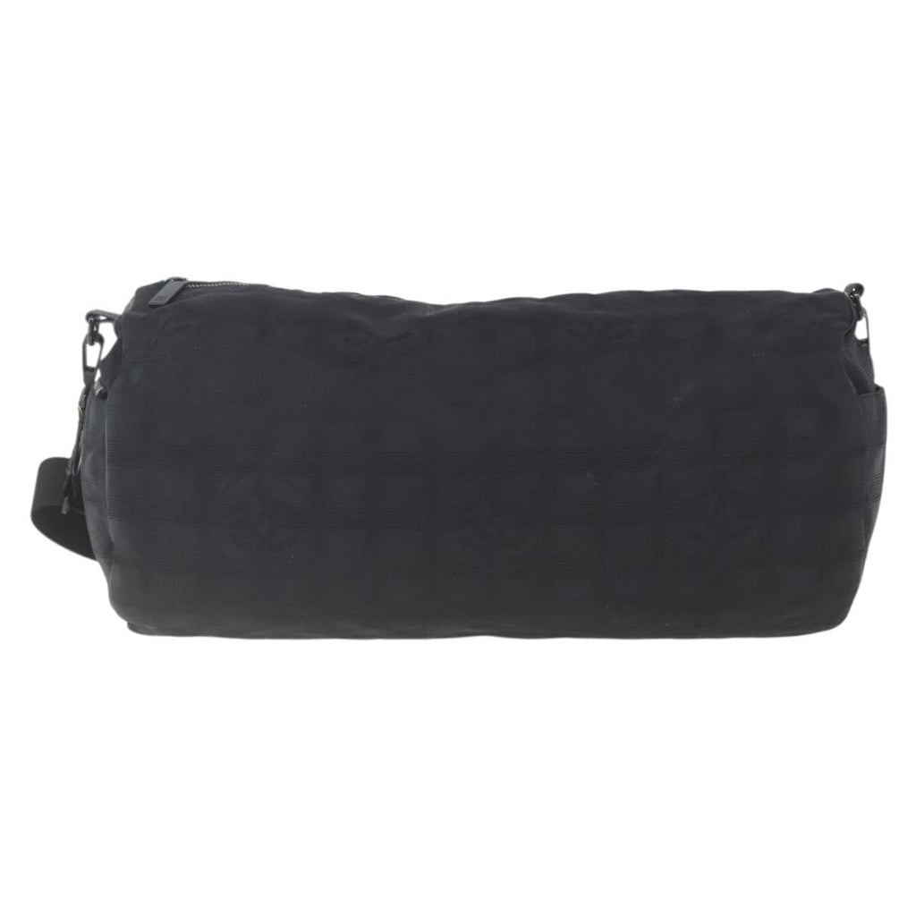 Chanel Travel Line Boston Bag Nylon Black Nylon Travel Bag Bag