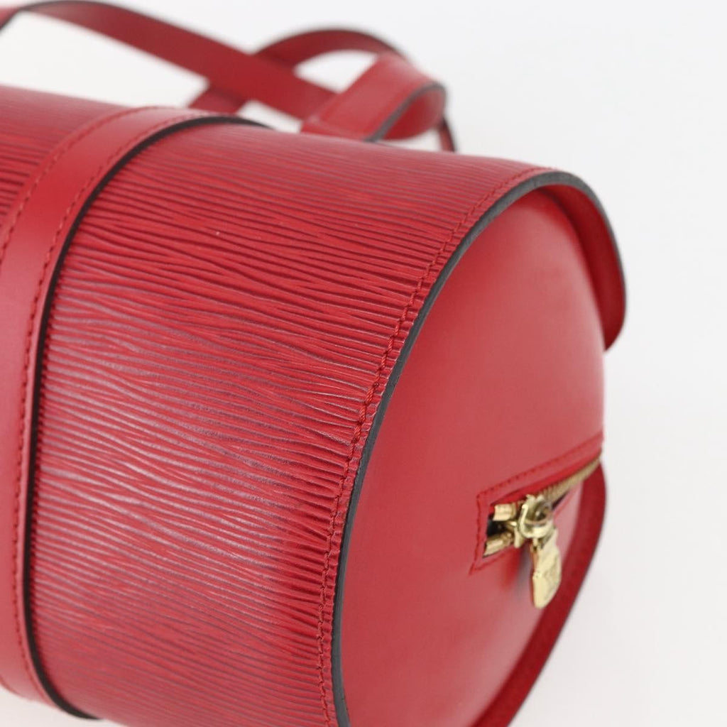 Louis Vuitton Soufflot Handbag Epi Leather Red Leather Shoulder Bag