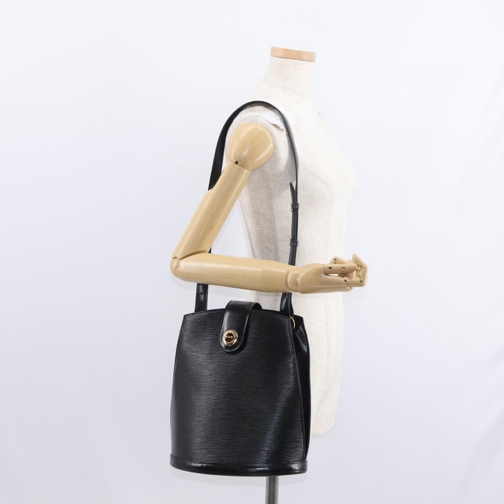 Louis Vuitton Cluny Shoulder Bag Epi Leather Black Leather Shoulder Bag