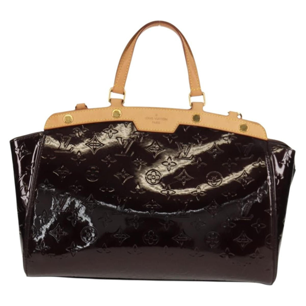 Louis Vuitton Brea Handbag Monogram Vernis Burgundy Patent_Leather Handbag