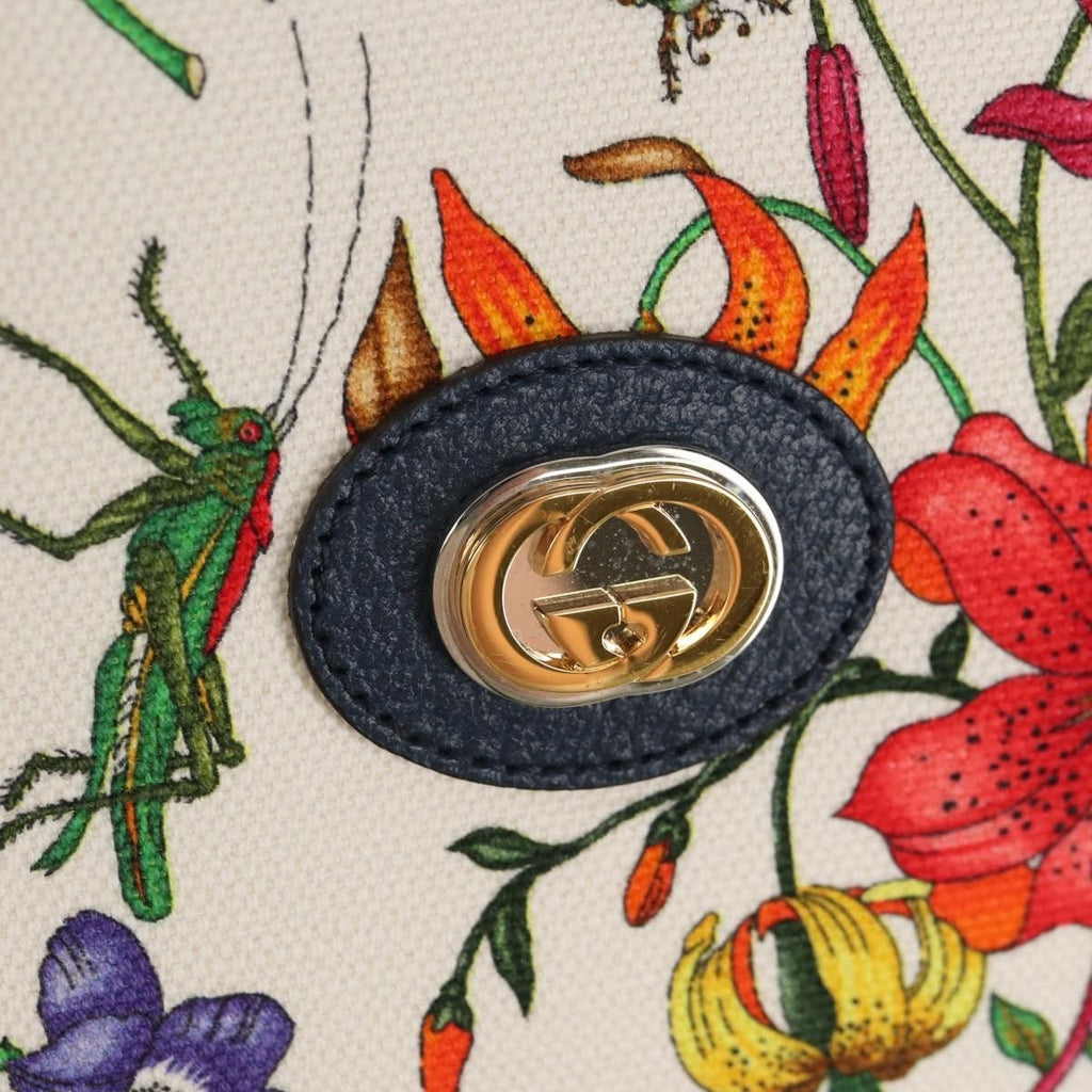 Gucci Flora Canvas Multicolour Canvas Tote Bag Bag (Pre-Owned)