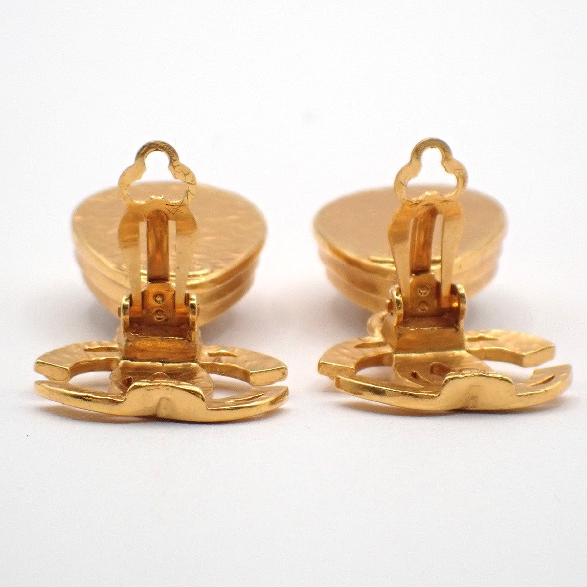 Chanel Cc Teardrop Earrings Metal With Faux Pearl Gold Gold_Plated Earrings Jewelry