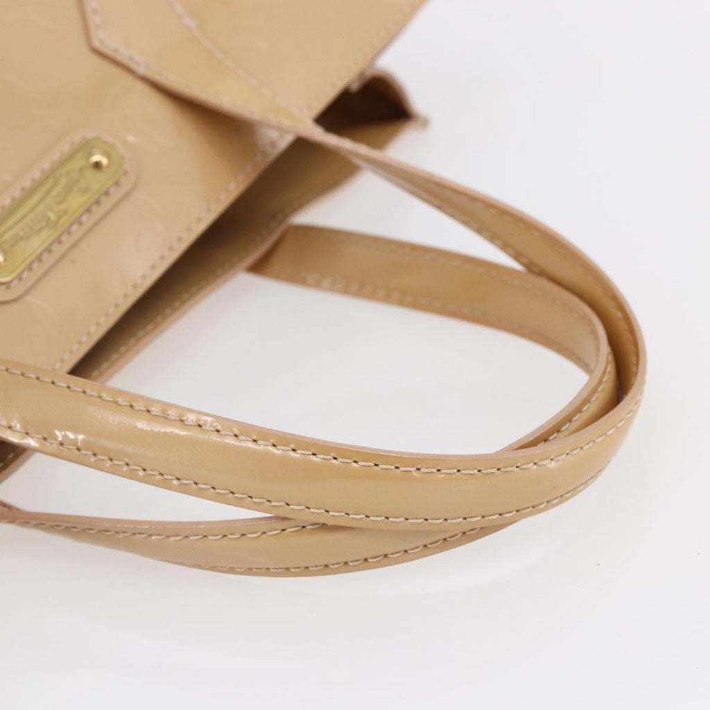 Louis Vuitton Wilshire Handbag Monogram Vernis Beige Patent_Leather Handbag
