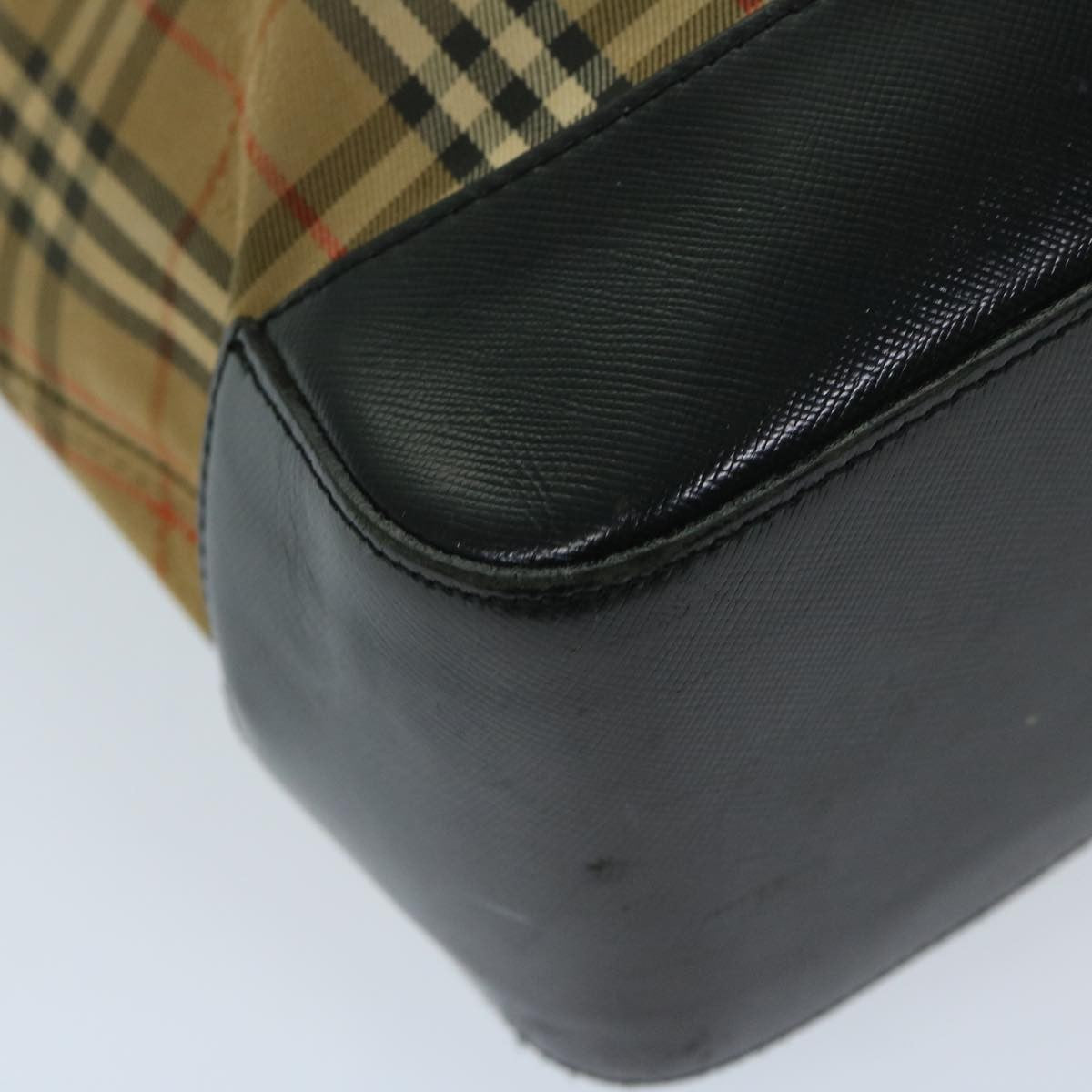 Burberry Nova Check Tote Canvas And Leather Beige Canvas Tote Bag