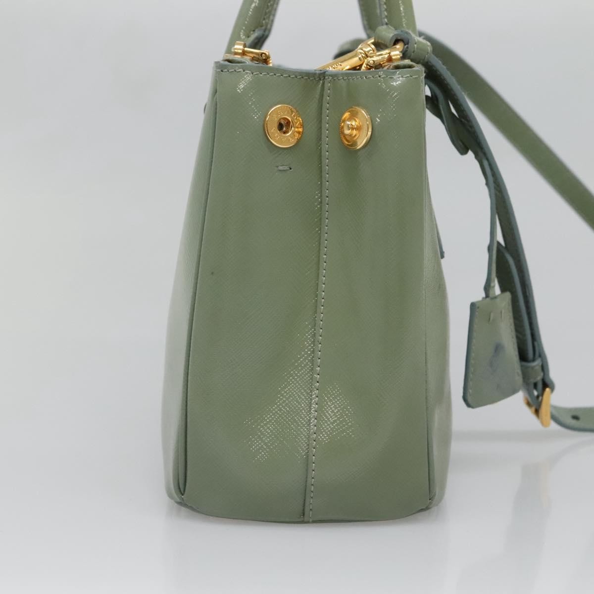 Prada Double Zip Lux Tote Saffiano Leather Gold Leather Handbag